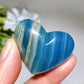 4-5.5cm Blue Onyx Heart Palm Stone Crystal Healing Bulk Wholesale