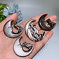 1.5"-1.9" Silver Obsidian Moon Face with Animal Carving Crystal Healing Bulk Wholesale