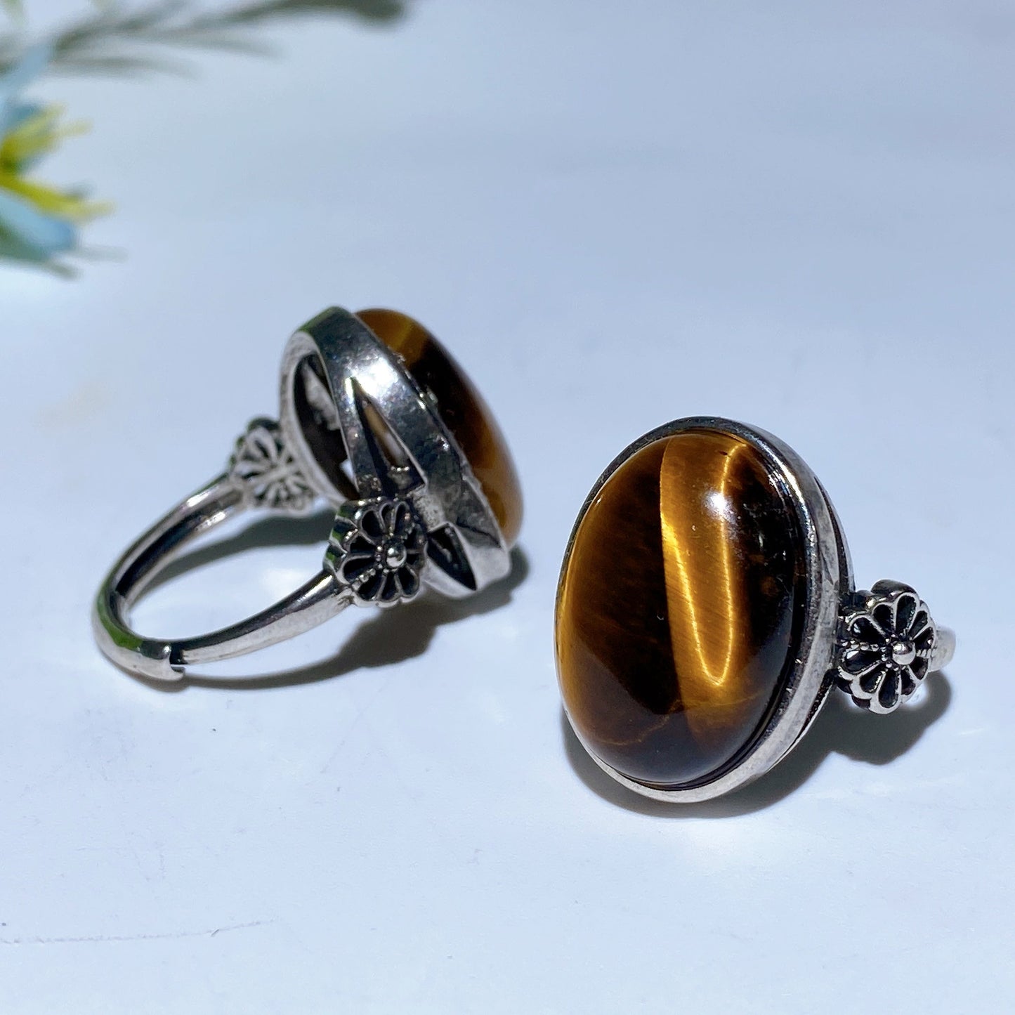 16-20mm Adjustable White Copper Rings Crystal Healing Bulk Wholesale