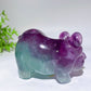 3.8" Fluorite Pig Carvings Crystal Healing Bulk Wholesale