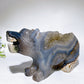 22cm Large Unique Druzy Volcanic Agate Bear Carving Crystal Healing Bulk Wholesale