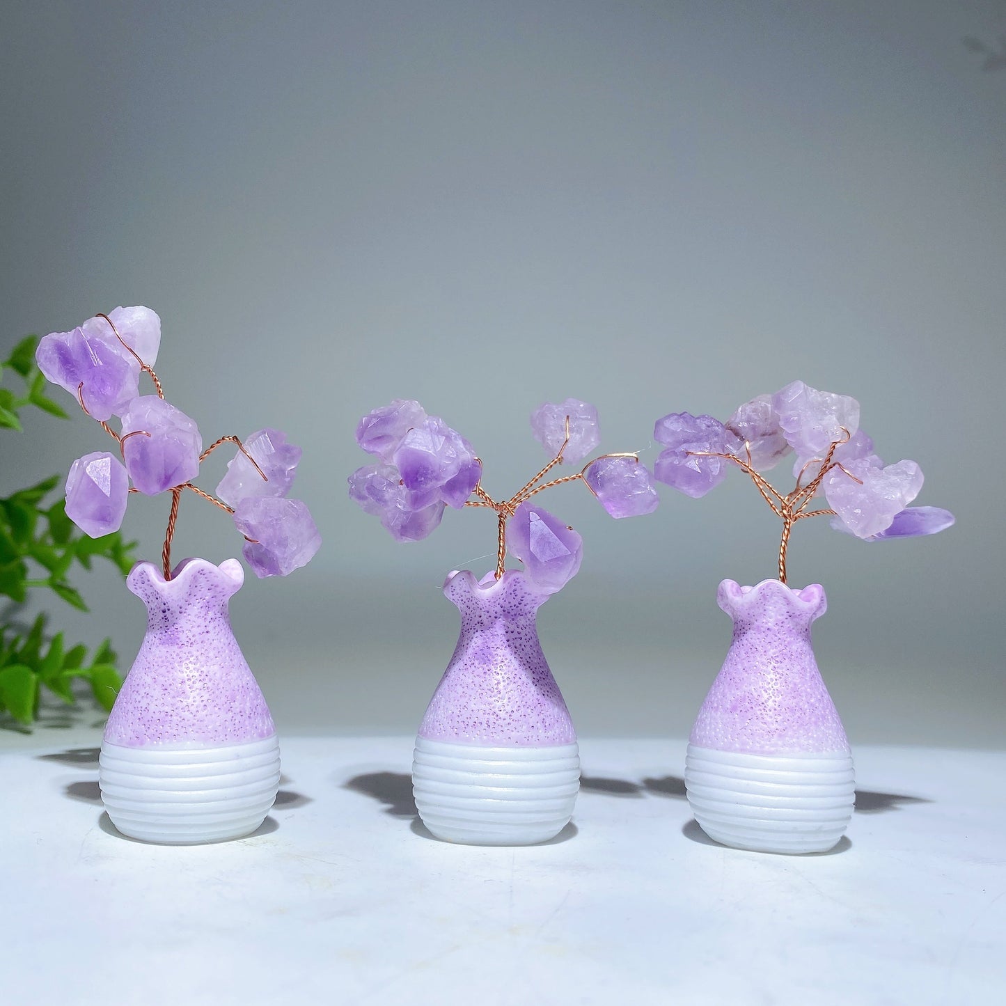 Raw Amethyst Flower Mini Vase Free Form Crystal Healing Bulk Wholesale
