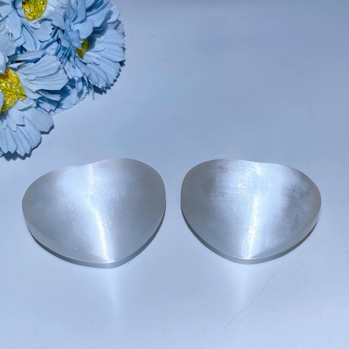 2.7" Selenite Heart Carving Crystal Healing Bulk Wholesale