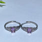 Cooper Silver Plated Crystal Ring Crystal Healing Bulk Wholesale