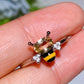 Cooper Silver Plated Crystal Ring Crystal Healing Bulk Wholesale