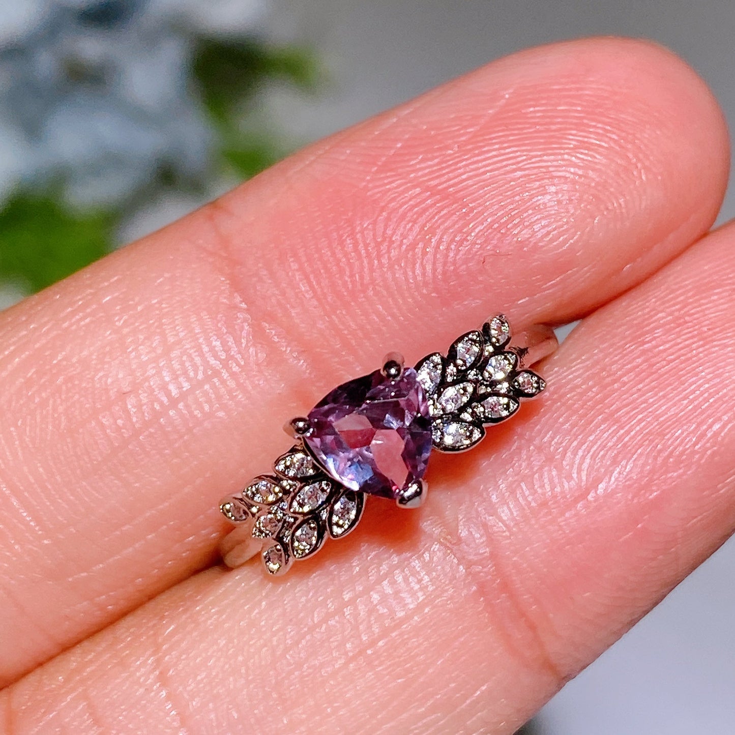Cooper Silver Plated Crystal Ring Crystal Healing Bulk Wholesale