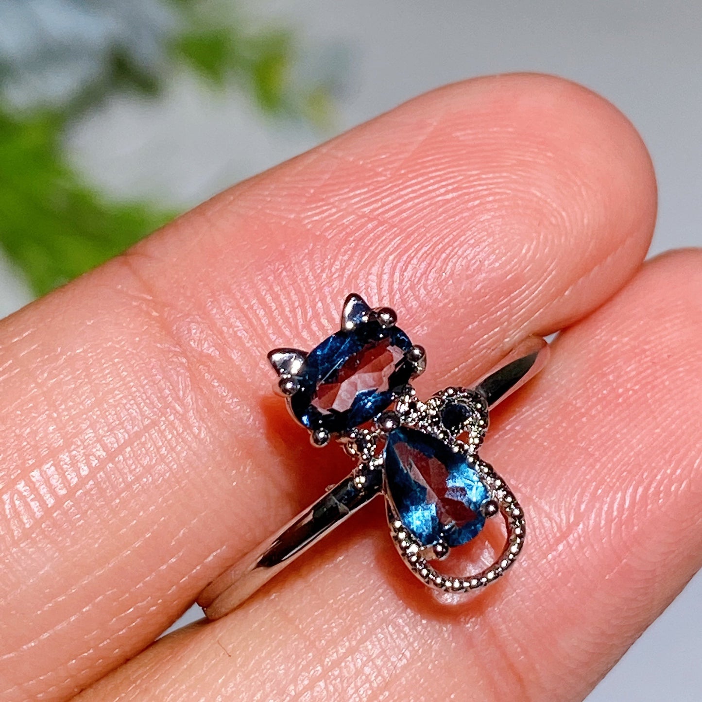 Cooper Silver Plated Crystal Ring Crystal Healing Bulk Wholesale