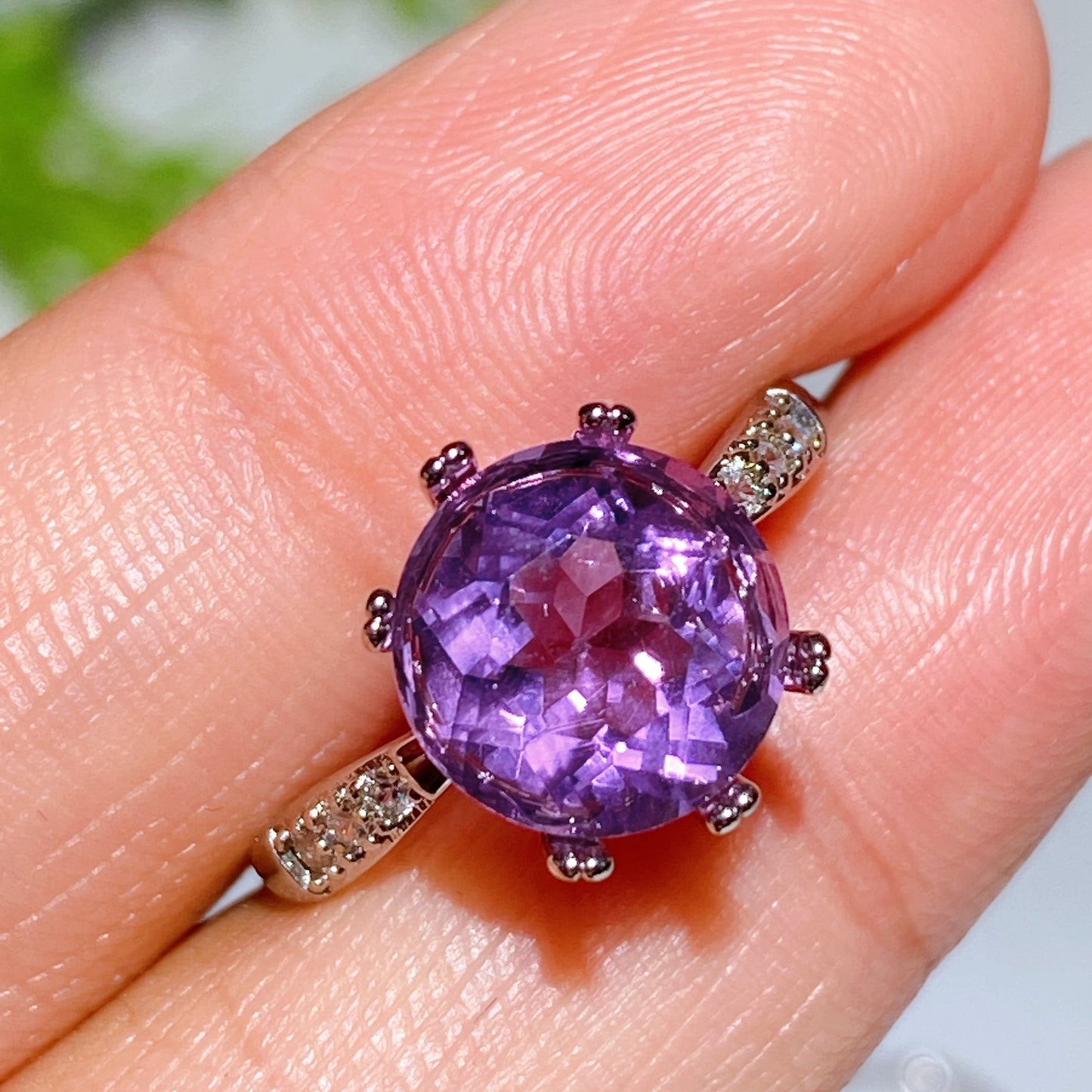 Cooper Silver Plated Crystal Ring Crystal Healing Bulk Wholesale