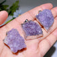 28-30mm Amethyst Cluster Pendant Crystal Healing Bulk Wholesale