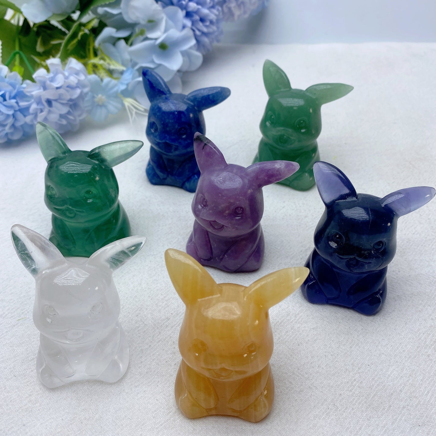 2.3" Mixed Crystal Pikachu Carving Bulk Wholesale