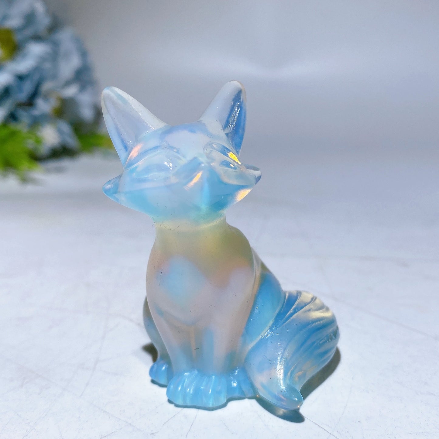 2.1"-2.3" Crystal Fox Carving Crystal Healing Bulk Wholesale