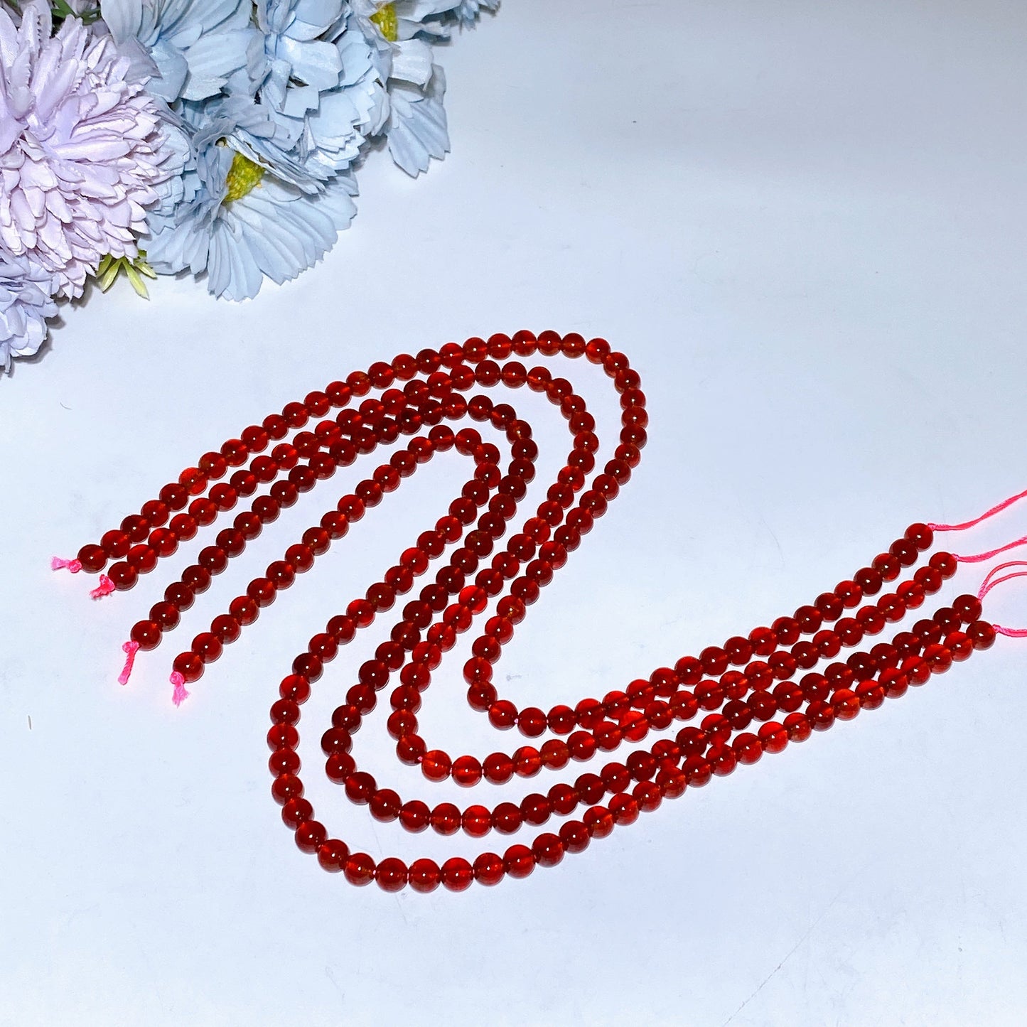 6mm Natural Hessonite Garnet Beads String Crystal Healing Bulk Wholesale