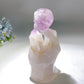 18cm Large Unique Amethyst Grow with Quartz Ghost Hand Holding Skull Carving Crystal Healing Bulk Wholesale