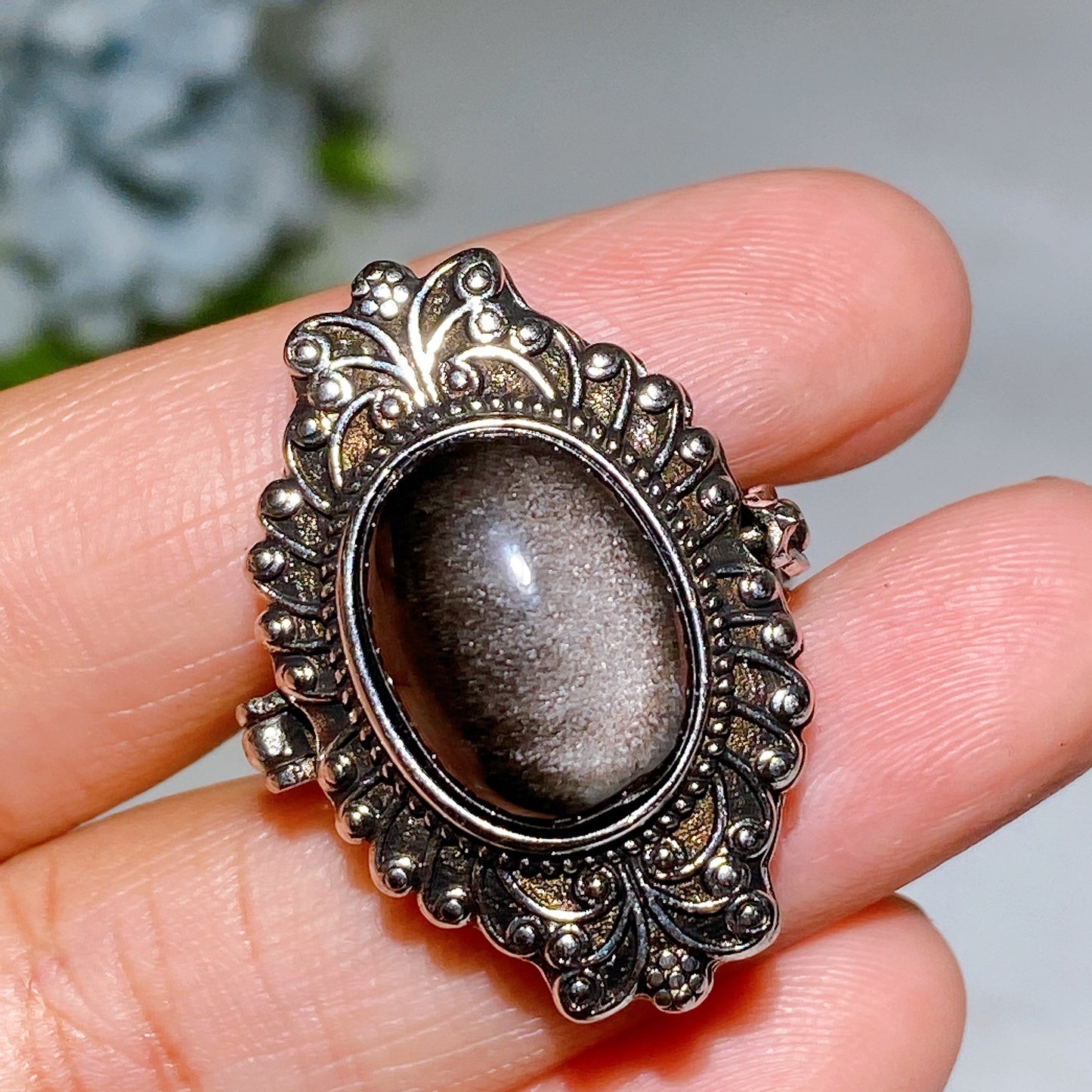 Cooper Silver Plated Crystal Poison Ring Crystal Healing Bulk Wholesale