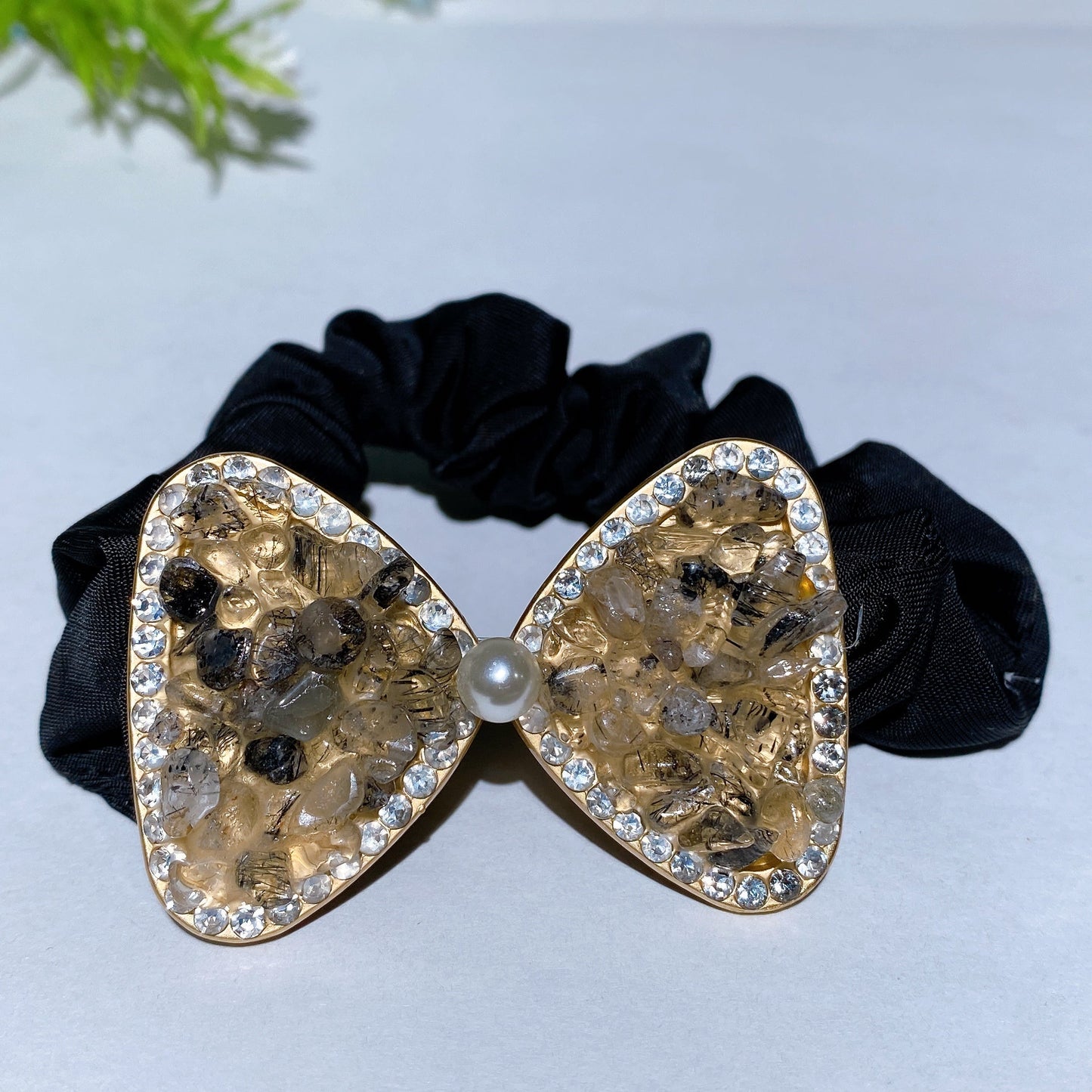 Crystal Chips Bowknot Scrunchies Crystal Healing Bulk Wholesale