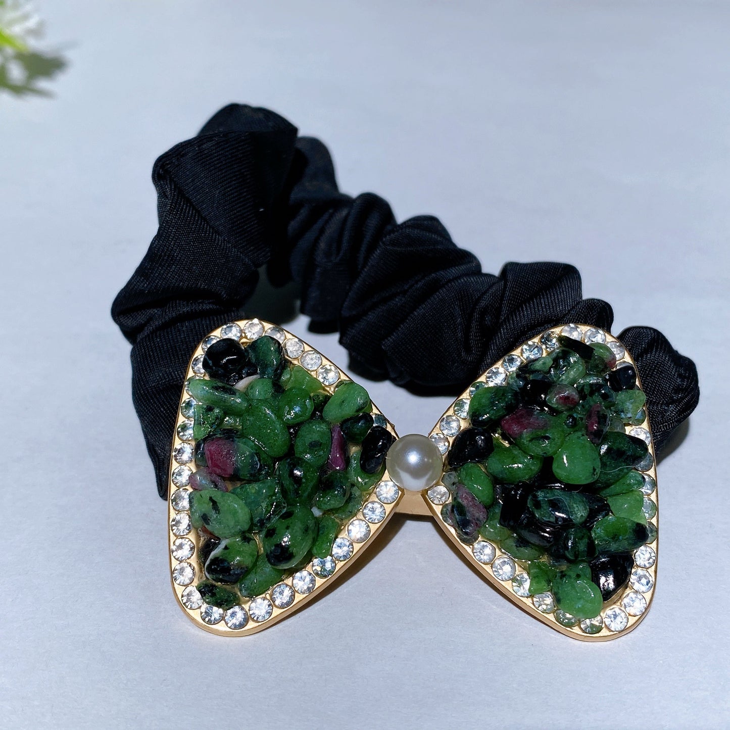 Crystal Chips Bowknot Scrunchies Crystal Healing Bulk Wholesale