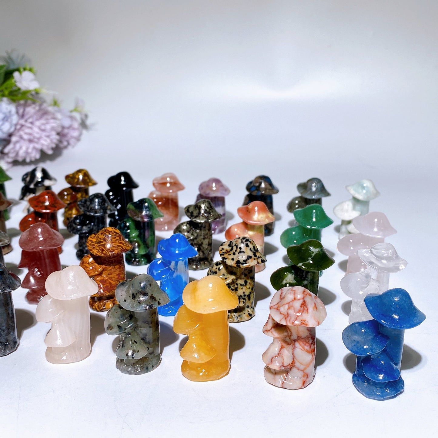 1.6" Crystal Mushroom Carving Crystal Healing Bulk Wholesale