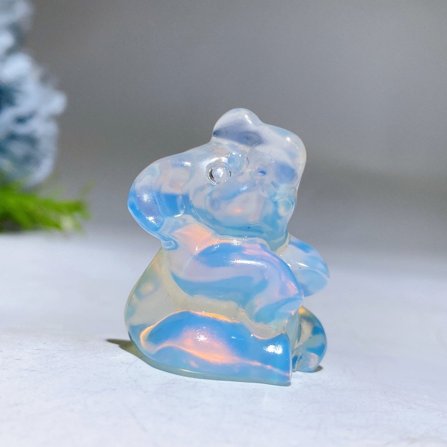 1.4" Crystal Elephant Carving Crystal Healing Bulk Wholesale
