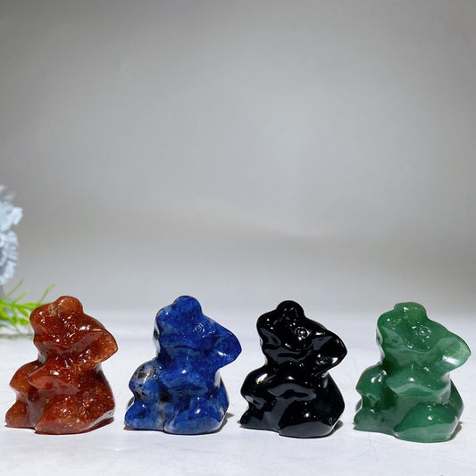 1.4" Crystal Elephant Carving Crystal Healing Bulk Wholesale