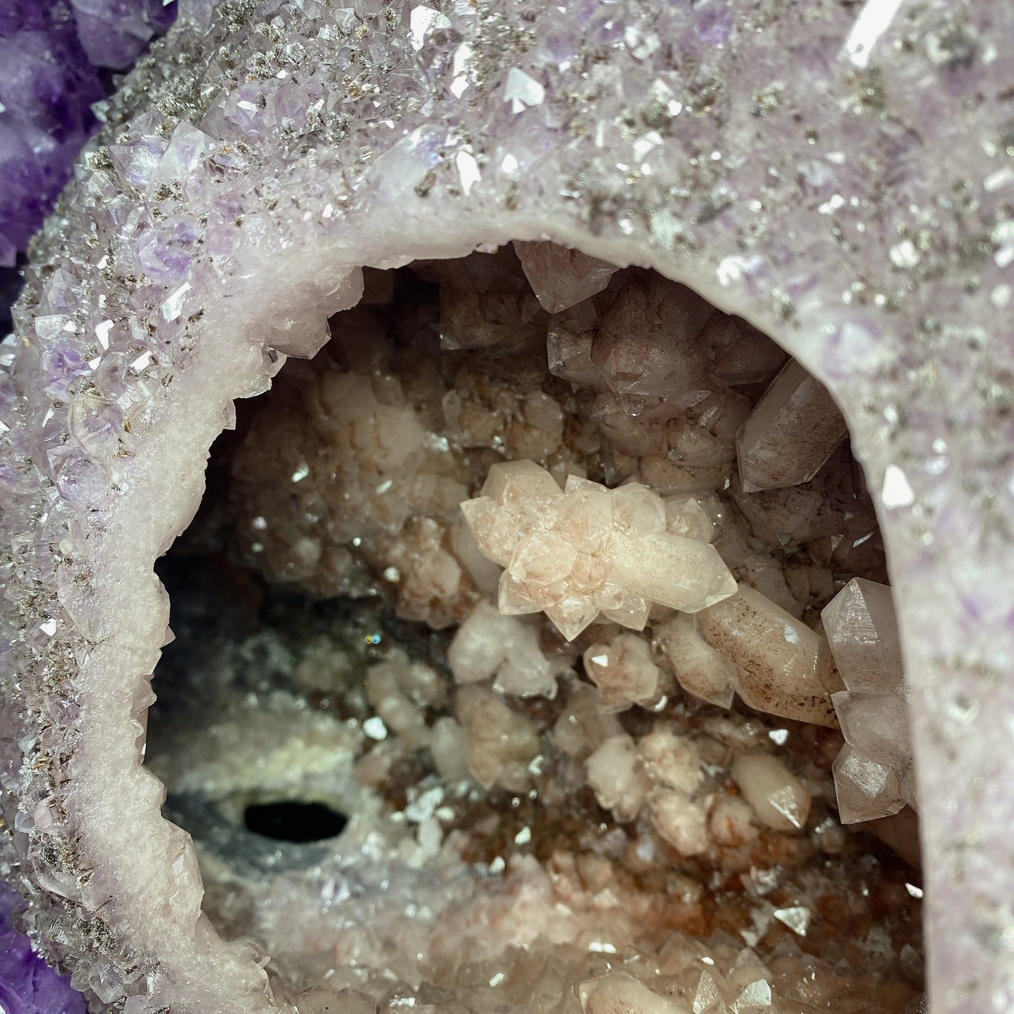 62cm Large Unique Amethyst Cluster Spade Heart Shape Specimen with Stand Crystal Healing