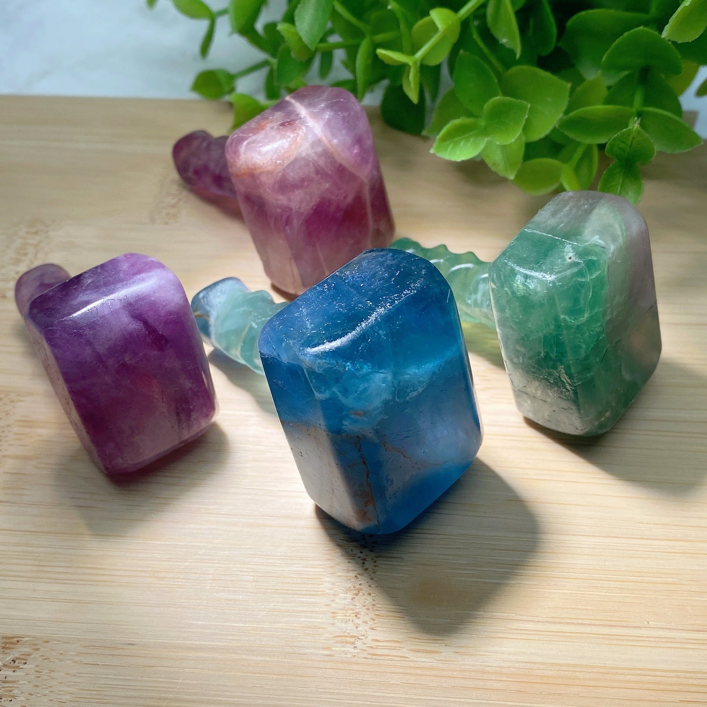 Mixed Fluorite Hammer Carvings Bulk Wholesale