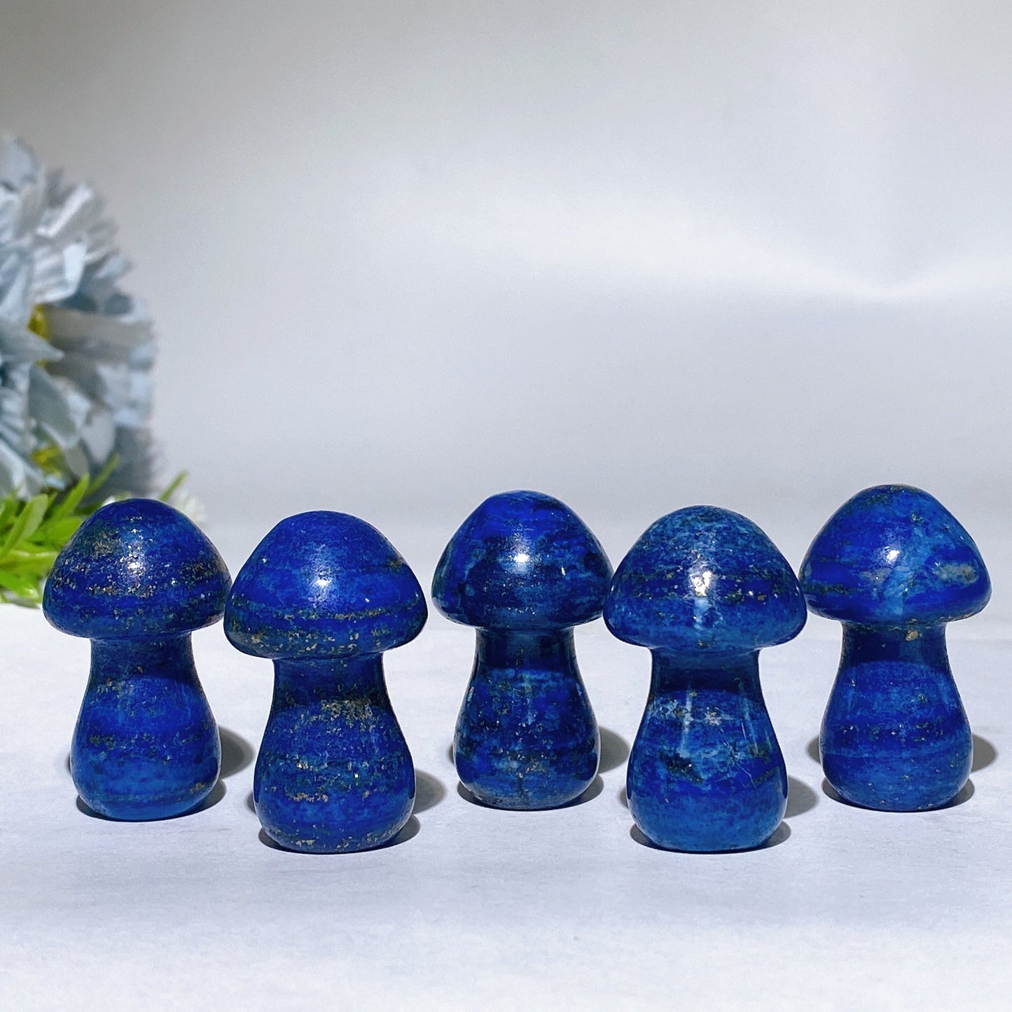 1.4" Lapis Mushroom Carving Crystal Healing Bulk Wholesale