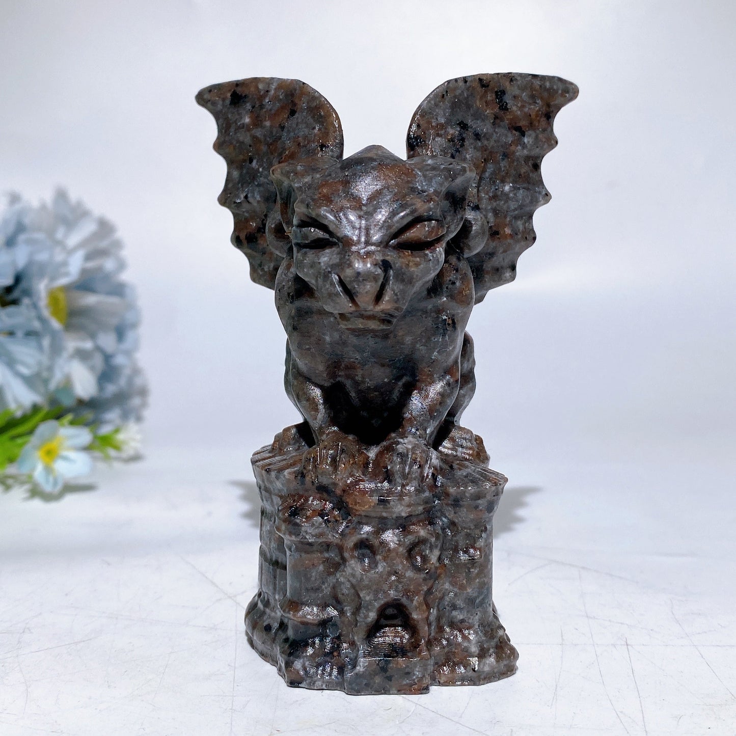 10cm Yooperlite Fossil Stone Gargoyle Carving Crystal Healing Bulk Wholesale