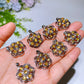 20mm Golden Rutialted Quartz Labradorite Amethyst Spin Flower Pendant Crystal healing Bulk Wholesale