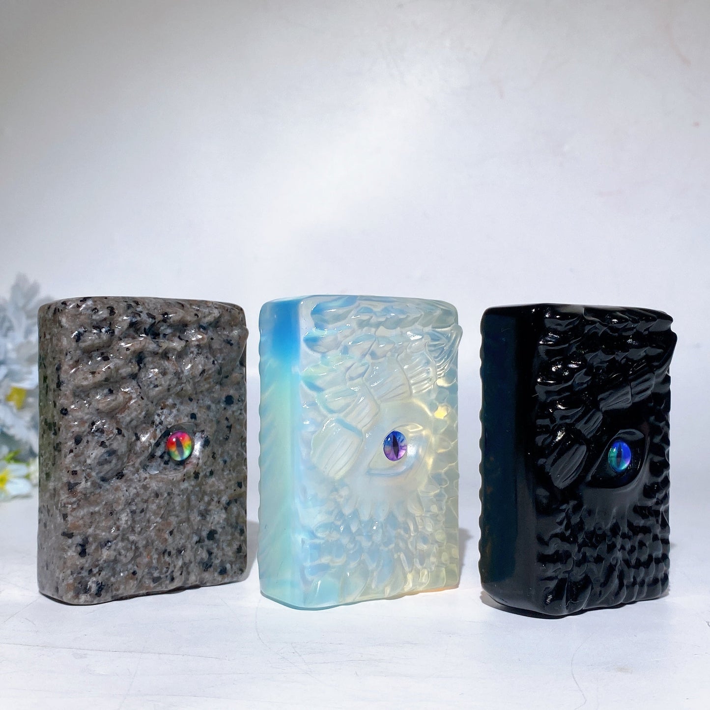 3.1" Crystal Dragon Book Carving Crystal Healing Bulk Wholesale