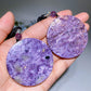 Round Charoite with Black Rope Necklace Crystal Healing Bulk Wholesale