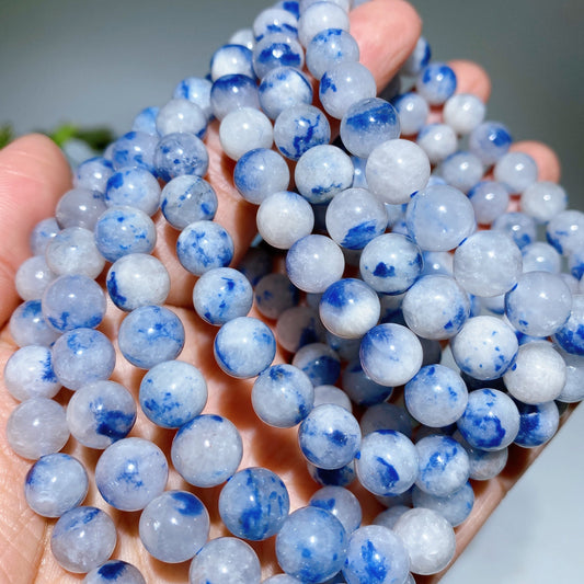 8-9mm Natural Demortierite Bracelet Crystal Healing Bulk Wholesale