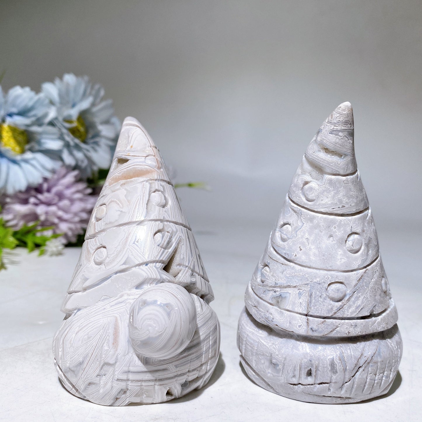 3.3" White Onyx Dwarf Carving Crystal Healing Bulk Wholesale