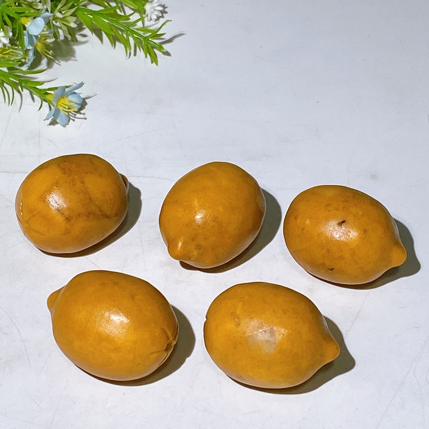 2.0" Yellow Jade Lemon Fruit Carving Crystal Healing Bulk Wholesale