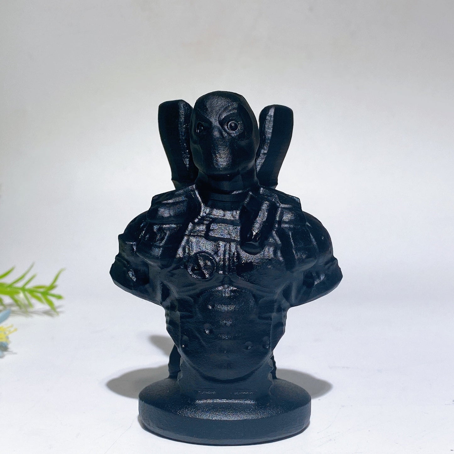 3.8" Black Obsidian Deadpool Carving Crystal Healing Bulk Wholesale
