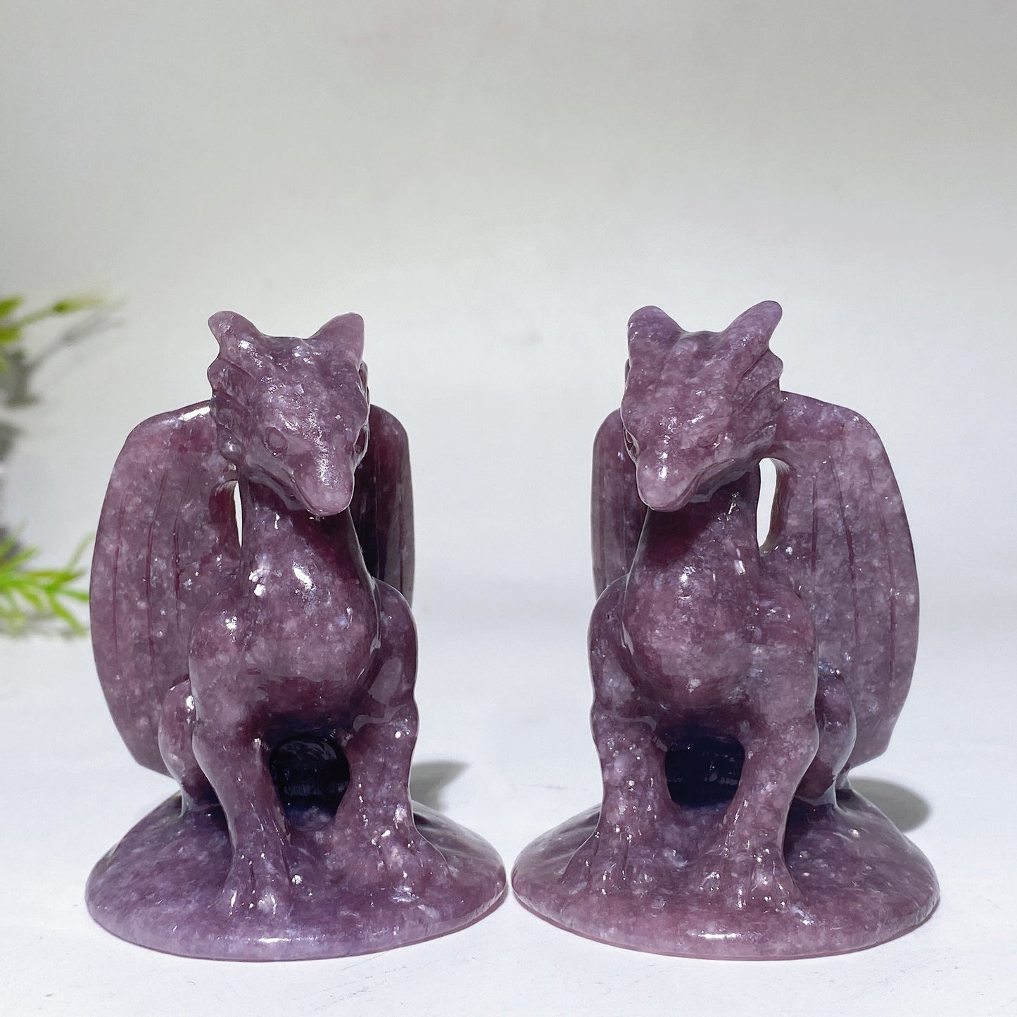 2.7" Lepidolite Dragon Carving Crystal Healing Bulk Wholesale