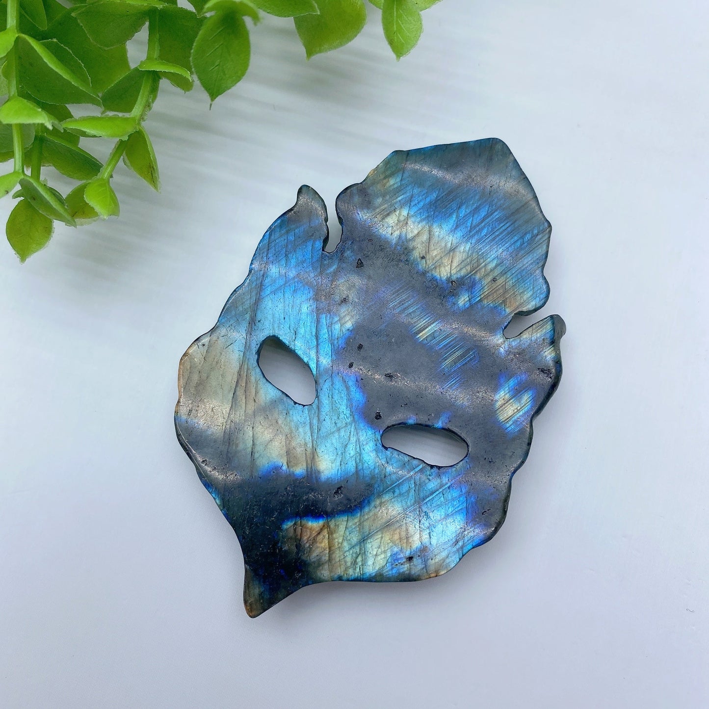 3.8" Labradorite Fox Mask Carvings Bulk Wholesale