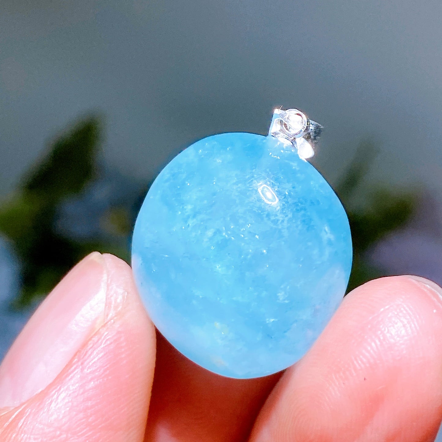 Aquamarine Tumble Pendant Crystal Healing Bulk Wholesale