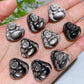 2cm Drilled Silver Obsidian Buddha Pendant Crystal Healing Bulk Wholesale