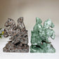 4.9" Yooperlite Green Dot Jade Horse Indian Carving Crystal Healing Bulk Wholesale
