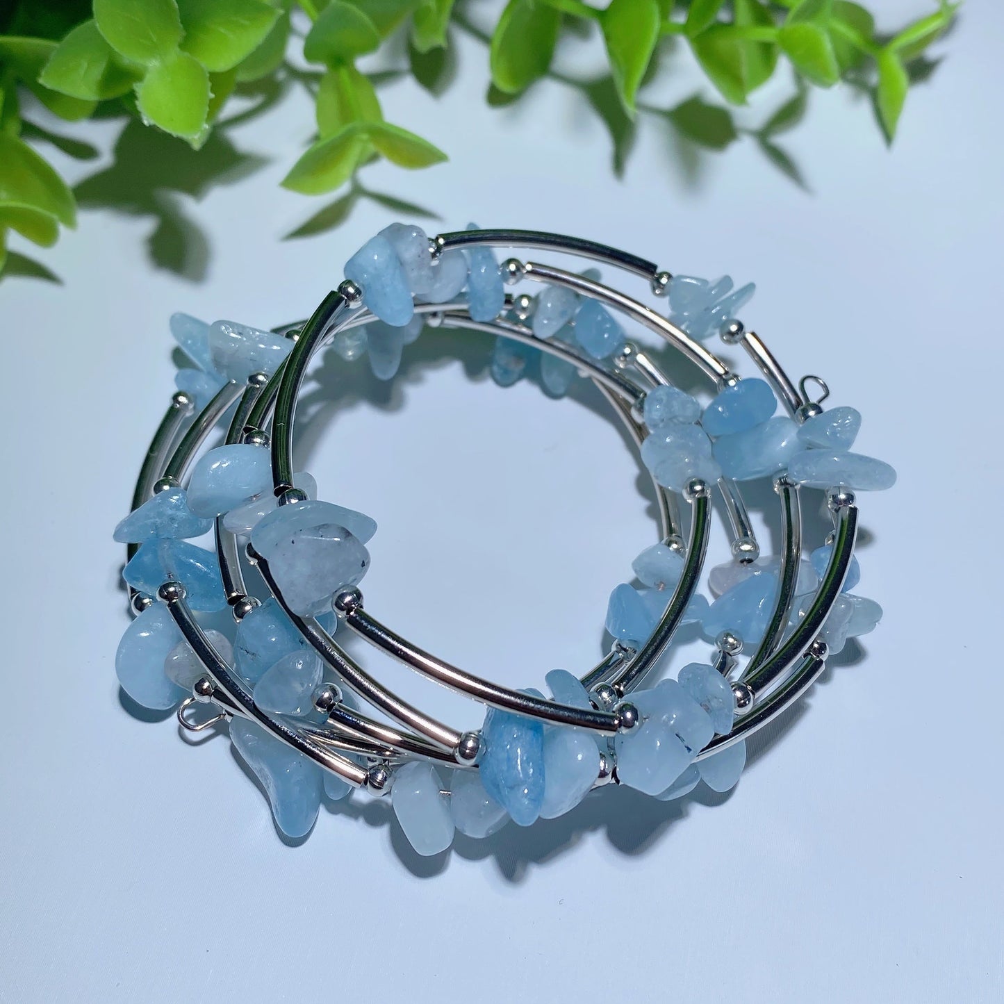 Adjustable Amethyst Aquamarine Chips Braceclet Bulk Wholesale