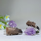 Adjustable Double Crystal Raw Stone Ring Crystal Healing Bulk Wholesale