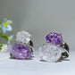 Adjustable Double Crystal Raw Stone Ring Crystal Healing Bulk Wholesale