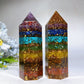5.4" Chakra Chips Resin Tower Crystal Healing Bulk Wholesale