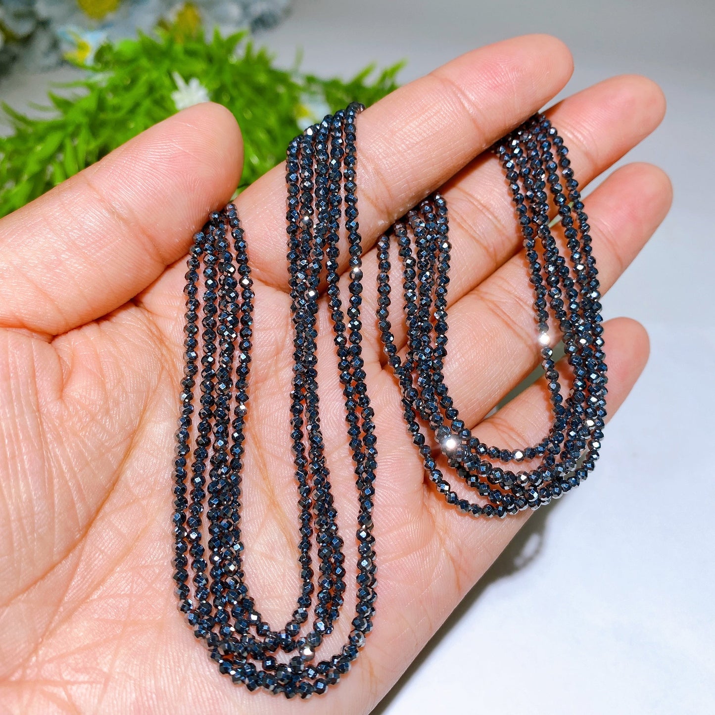 2mm Faceted Crystal Beads String Crystal Healing Bulk Wholesale