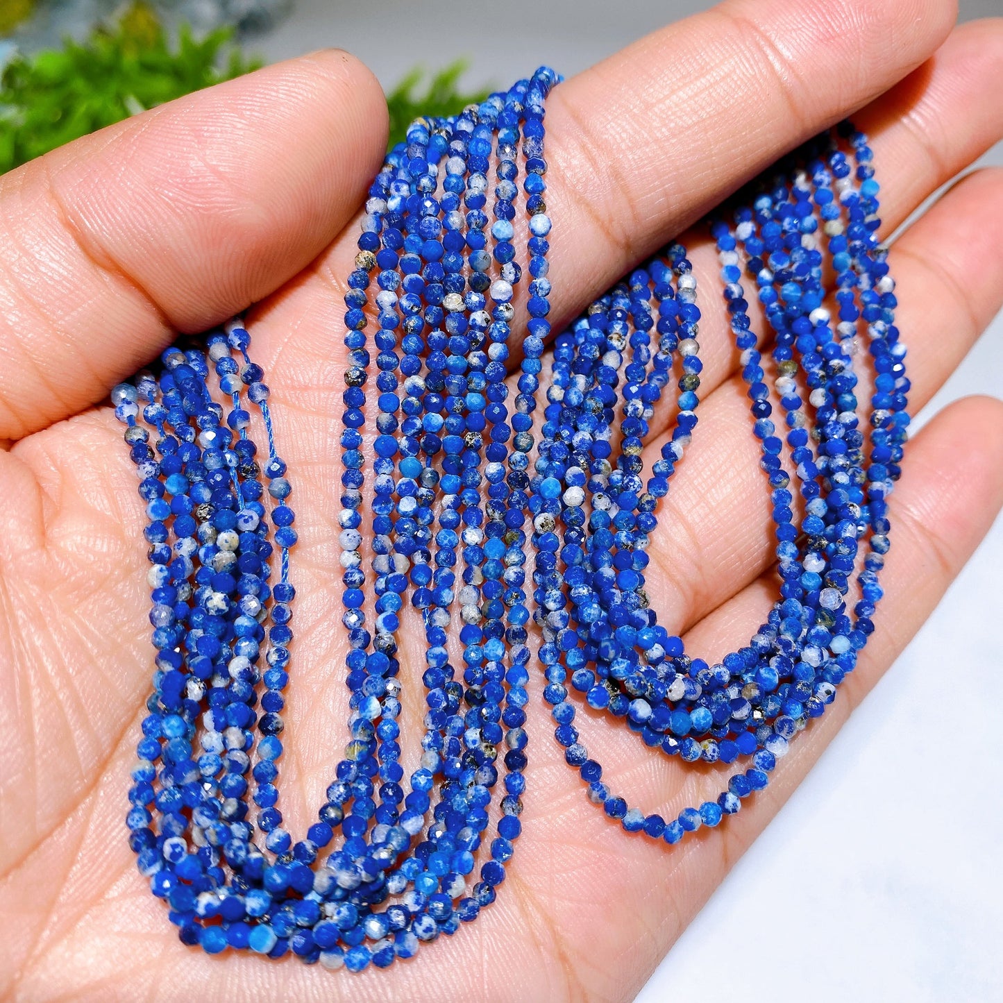 2mm Faceted Crystal Beads String Crystal Healing Bulk Wholesale