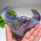 5.4" Druzy Amethyst Bull Head Crystal Carvings Crystal Healing Bulk Wholesale