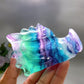3.8"-4.0" Rainbow Fluorite Dragon Head Carving Crystal Healing Bulk Wholesale