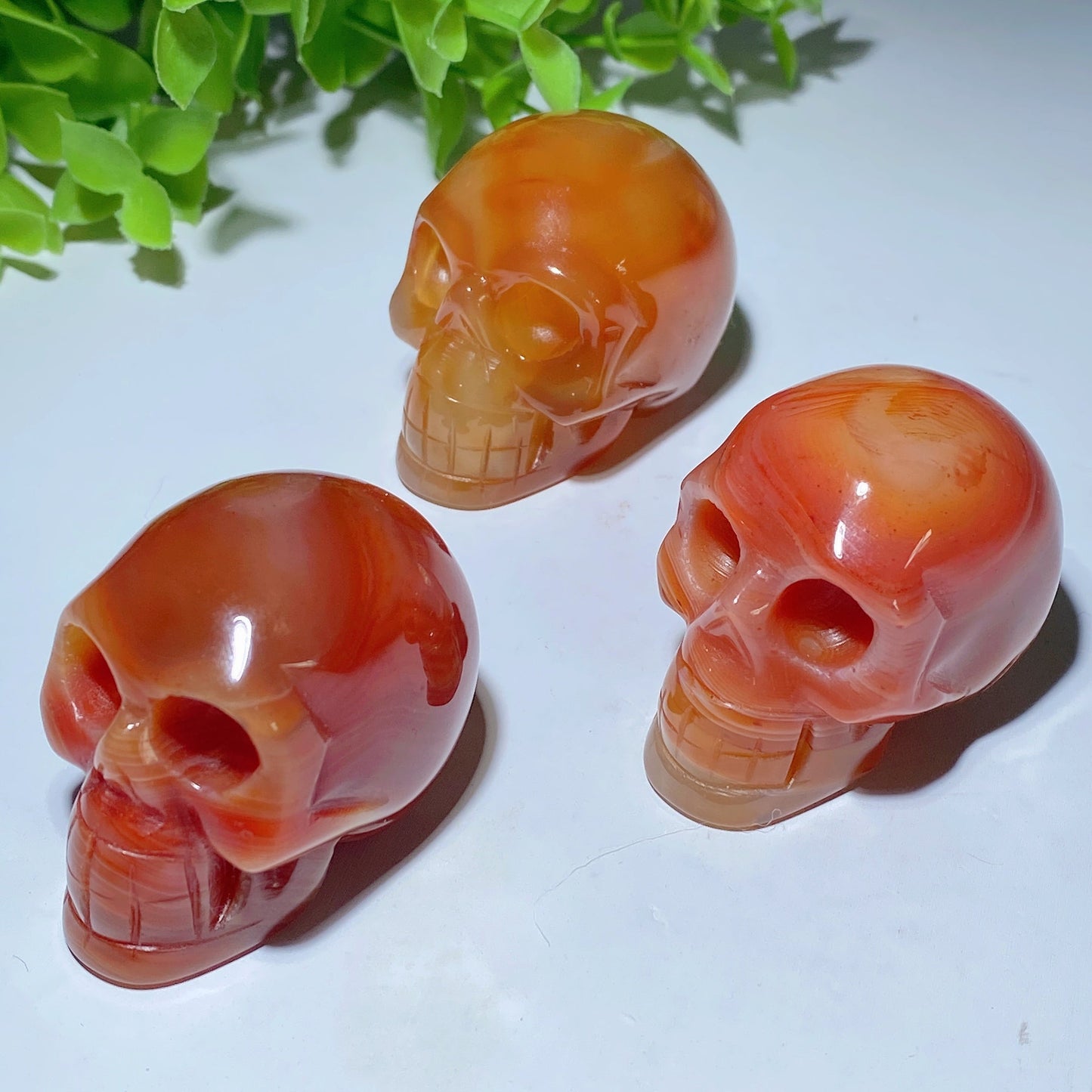 1.8"-2.0" Carnelian Skull Carvings Bulk Wholesale