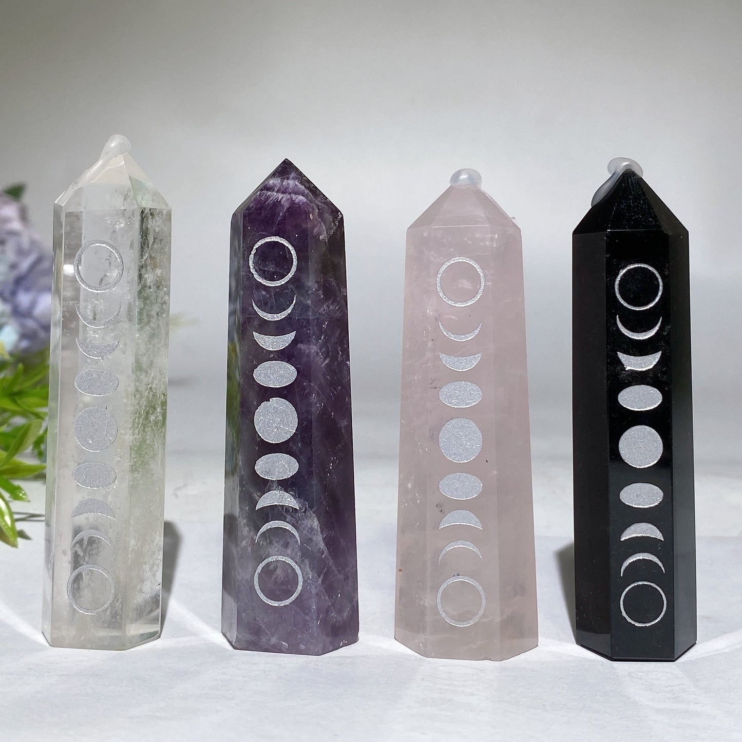 3.0" Mixed Crystal Points 4 Pieces Crystal Healing Bulk Wholesale