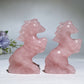 3.3" Rose Quartz Horse Carving Valentine's Day Gift Crystal Healing Bulk Wholesale